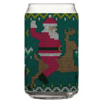 Giddyup Rudolph Ugly Sweater Can Glass