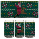Giddyup Rudolph Ugly Sweater Can Glass