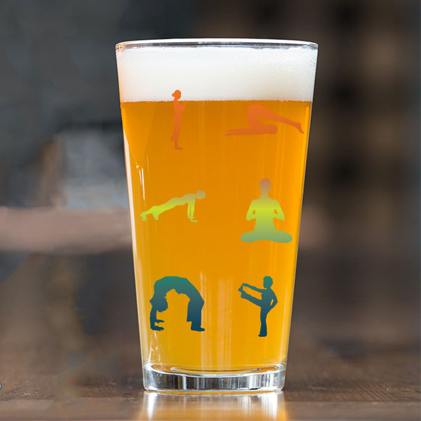 Namaste For A Drink Pint Glass