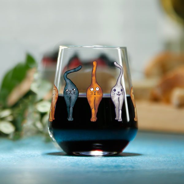 Catsholes Stemless Wine Glass